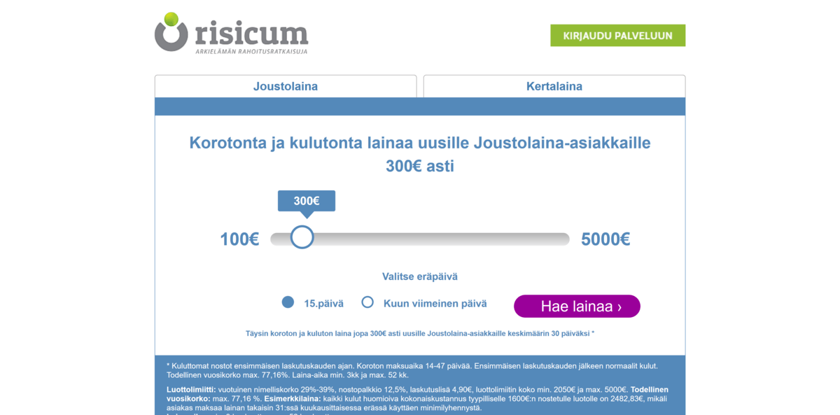 Risicum Kokemuksia - Lainapaikat 